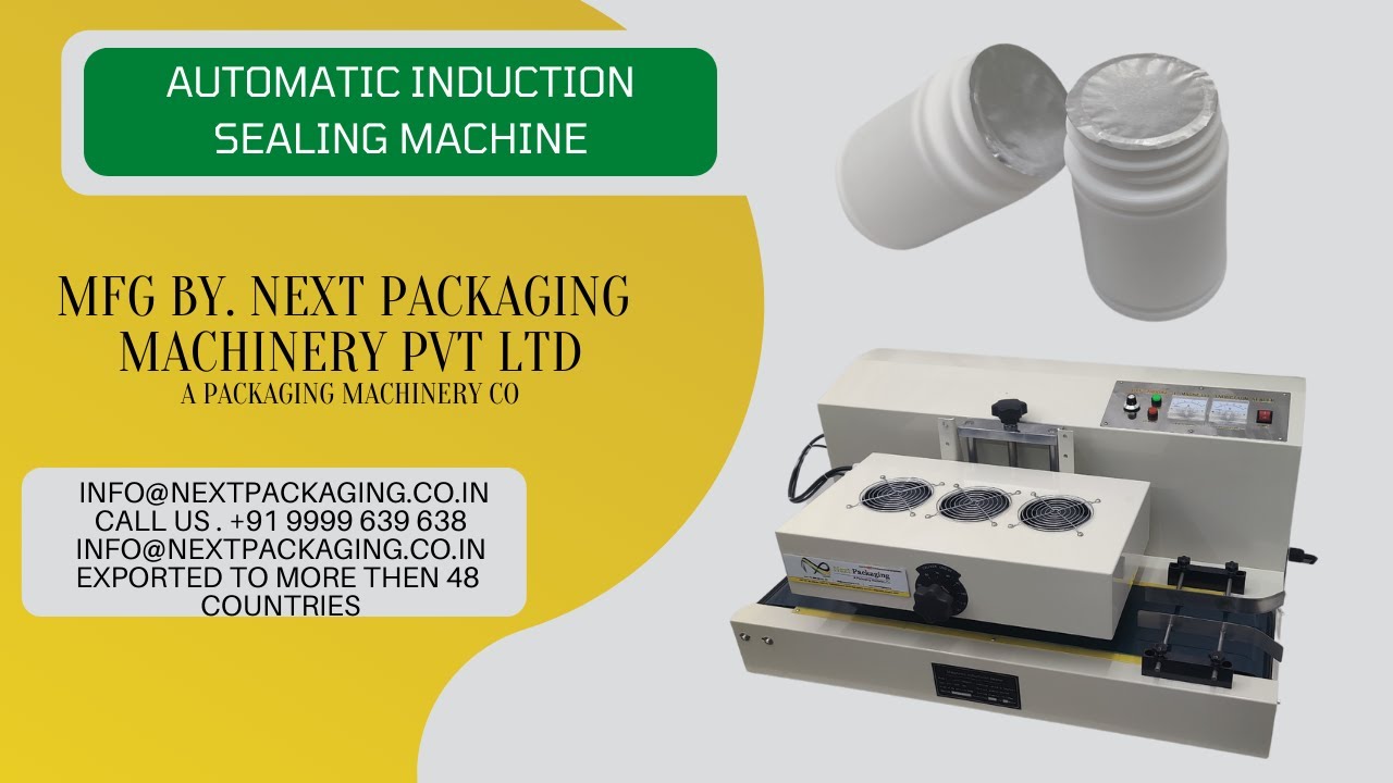 Automatic Induction foil sealing machine | Pet jar, Hdpe bottle, Paper can wade foil sealing machine
