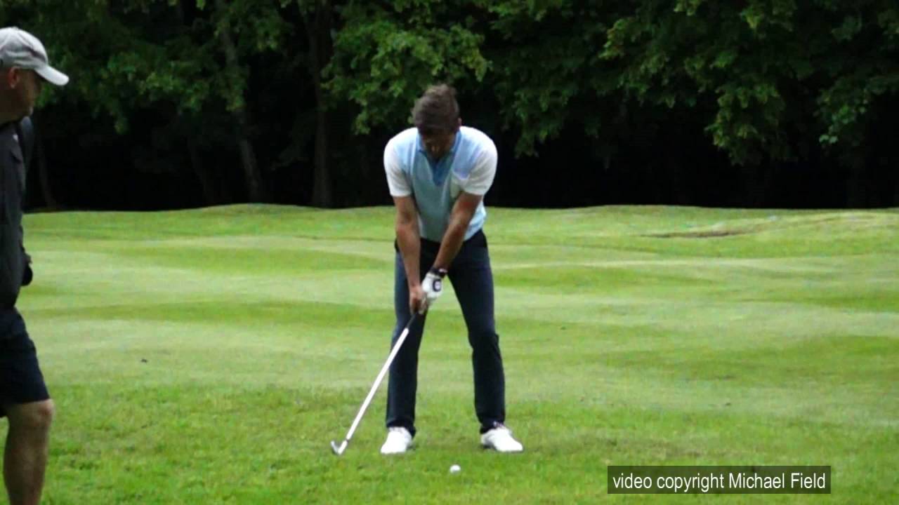Robert Rock golf swing (short-iron) face-on view - BMW PGA Wentworth 2016