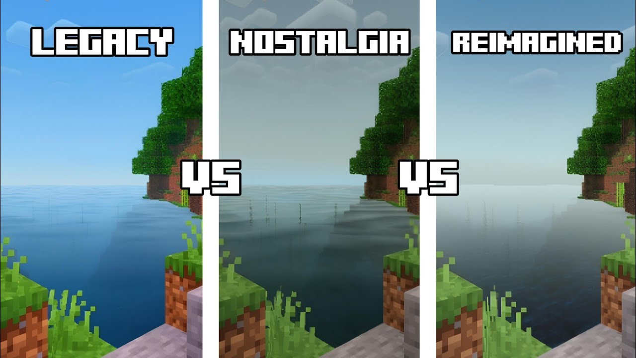 Newb x Legacy vs Newb x Nostalgia vs Newb x Reimagined - MCPE Patch Shaders