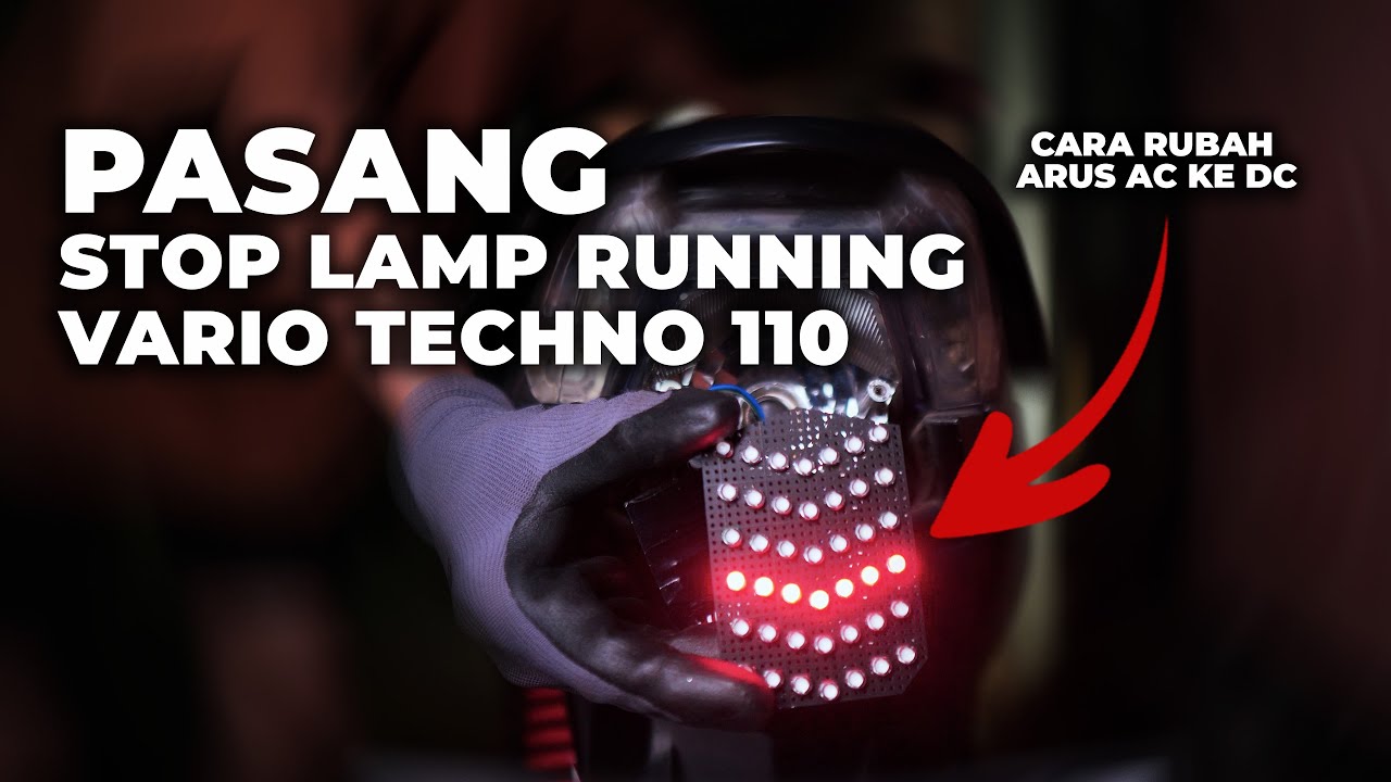 PASANG STOP LAMP RUNNING DI VARIO TECHNO 11O KARBU #variotechno110 #variomodifikasi #stoplampcustom