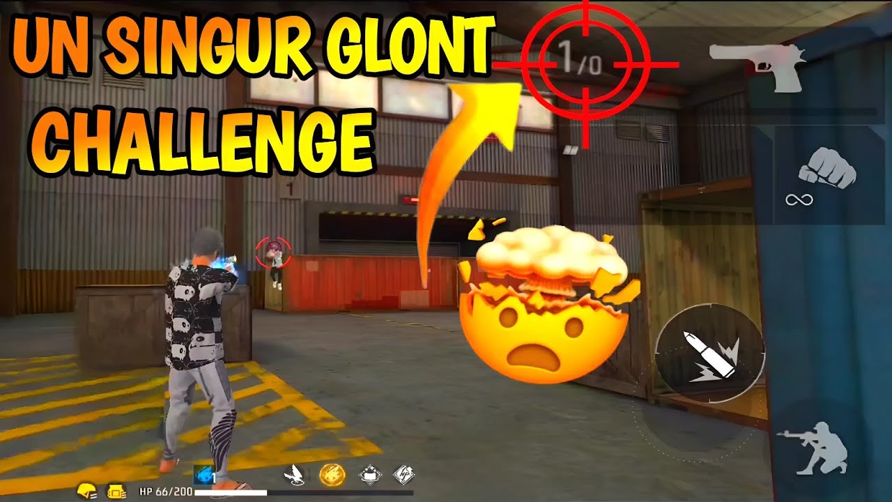 UN SINGUR GLONT CHALLENGE 😵‍💫 | *Cel mai greu challenge de pana acum...* | Free Fire România