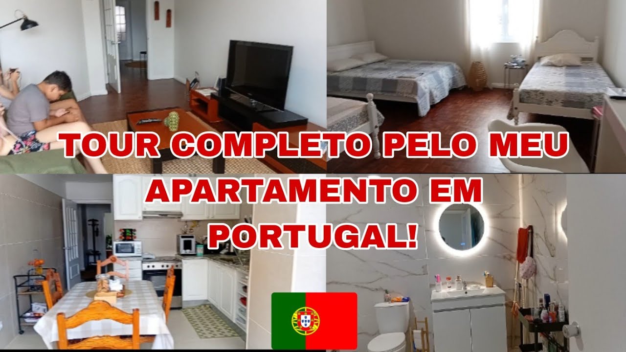 TOUR COMPLETO PELO APARTAMENTO QUE EU MORO AQUI EM PORTUGAL🇵🇹