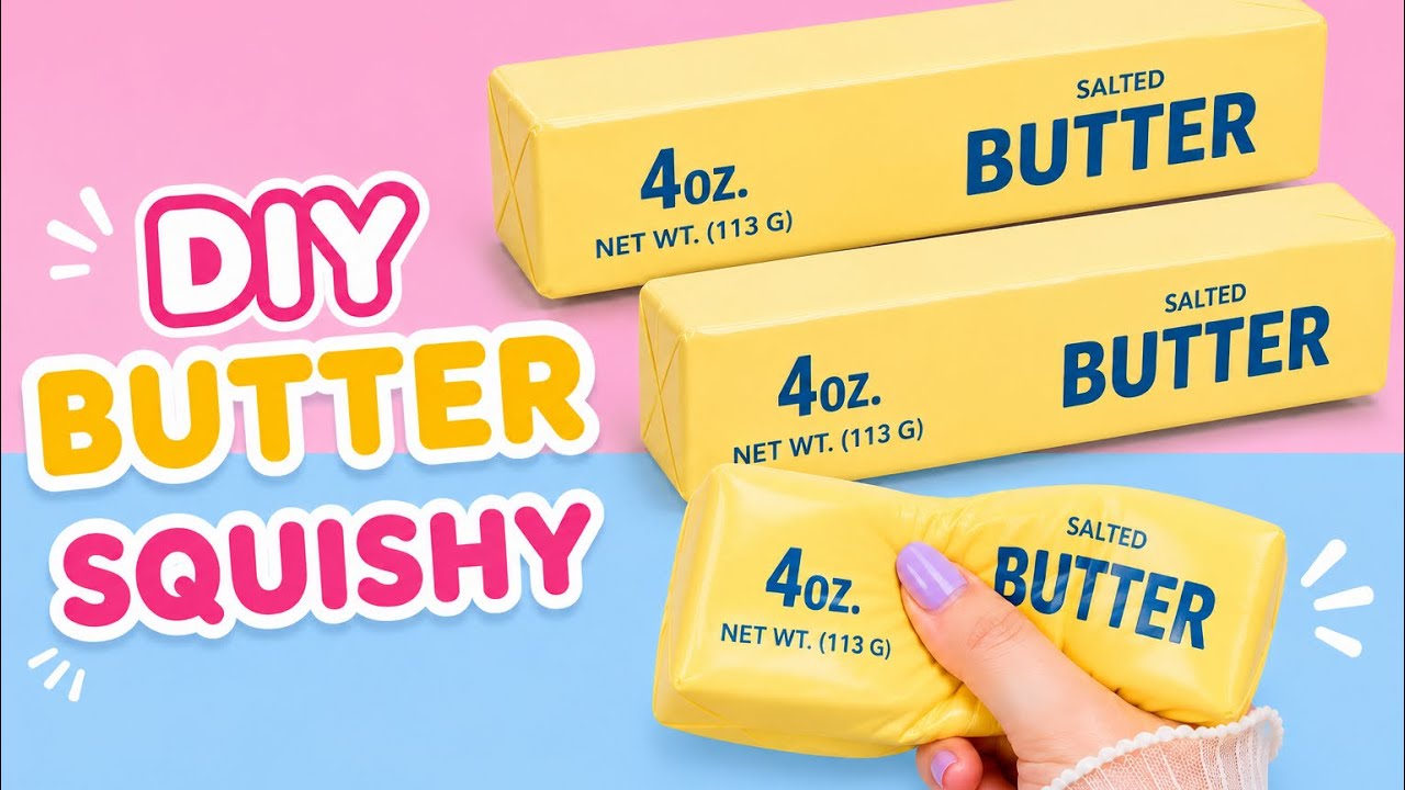 Я сделала вирусную масляную игрушку-антистресс 😍🧈 Простой мастер-класс!