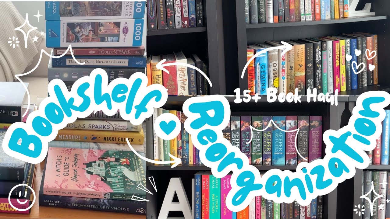 15+ Book haul and Bookshelf Reorganization