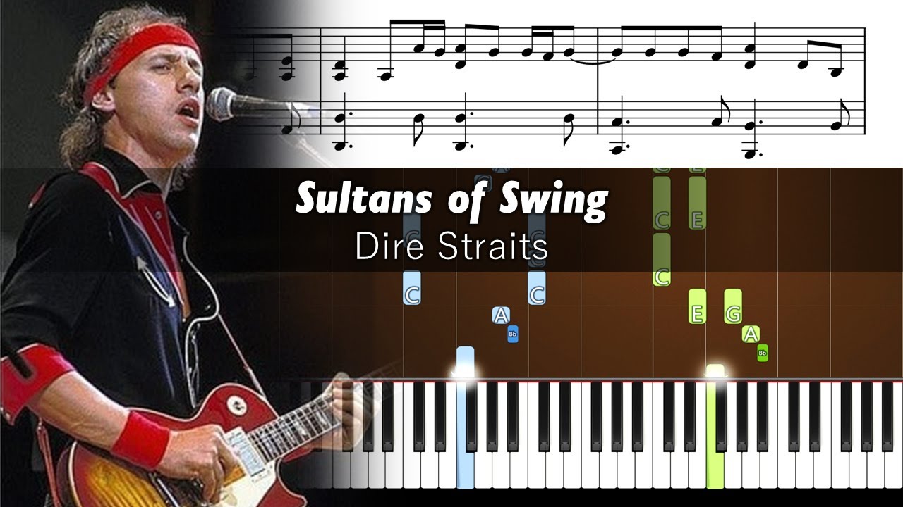 Dire Straits - Sultans Of Swing - Piano Tutorial with Sheet Music