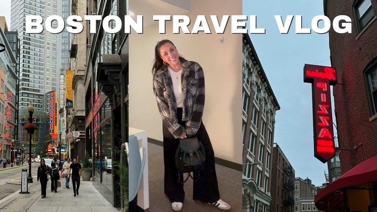 BOSTON TRAVEL VLOG | DAY 1 - checking into The Godfrey Hotel Boston, room tour, exploring Boston