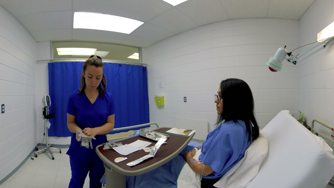 3 Inserting an intermittent injection catheter on a peripheral vein access device