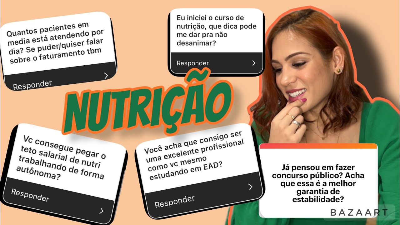 NUTRIÇÃO, FACULDADE E CONSULTÓRIO - RESPONDENDO PERGUNTAS