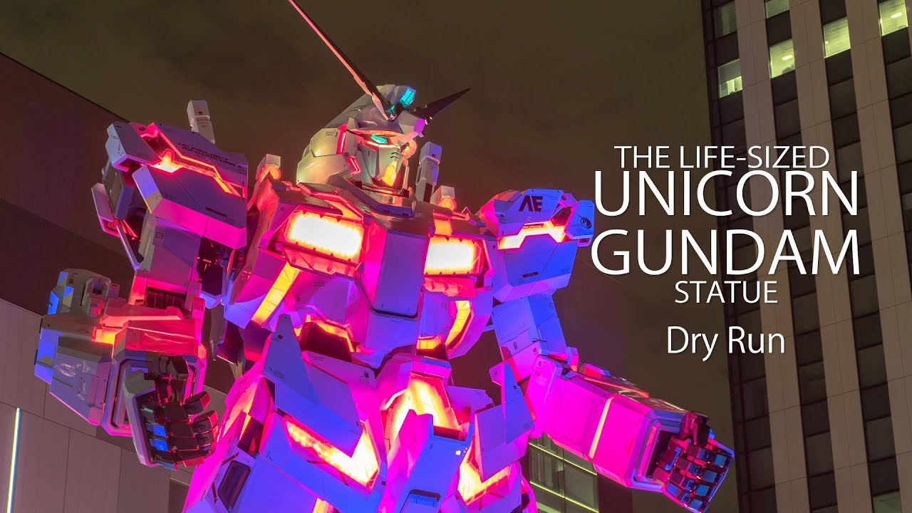 THE LIFE-SIZED UNICORN GUNDAM STATUE Dry Run