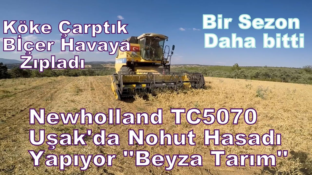 15 Tonluk Biçer Devriliyordu,Nohut Harmanı Başladı,#köy #biçer #harman #çiftçi #çiftlik #uşak #farm