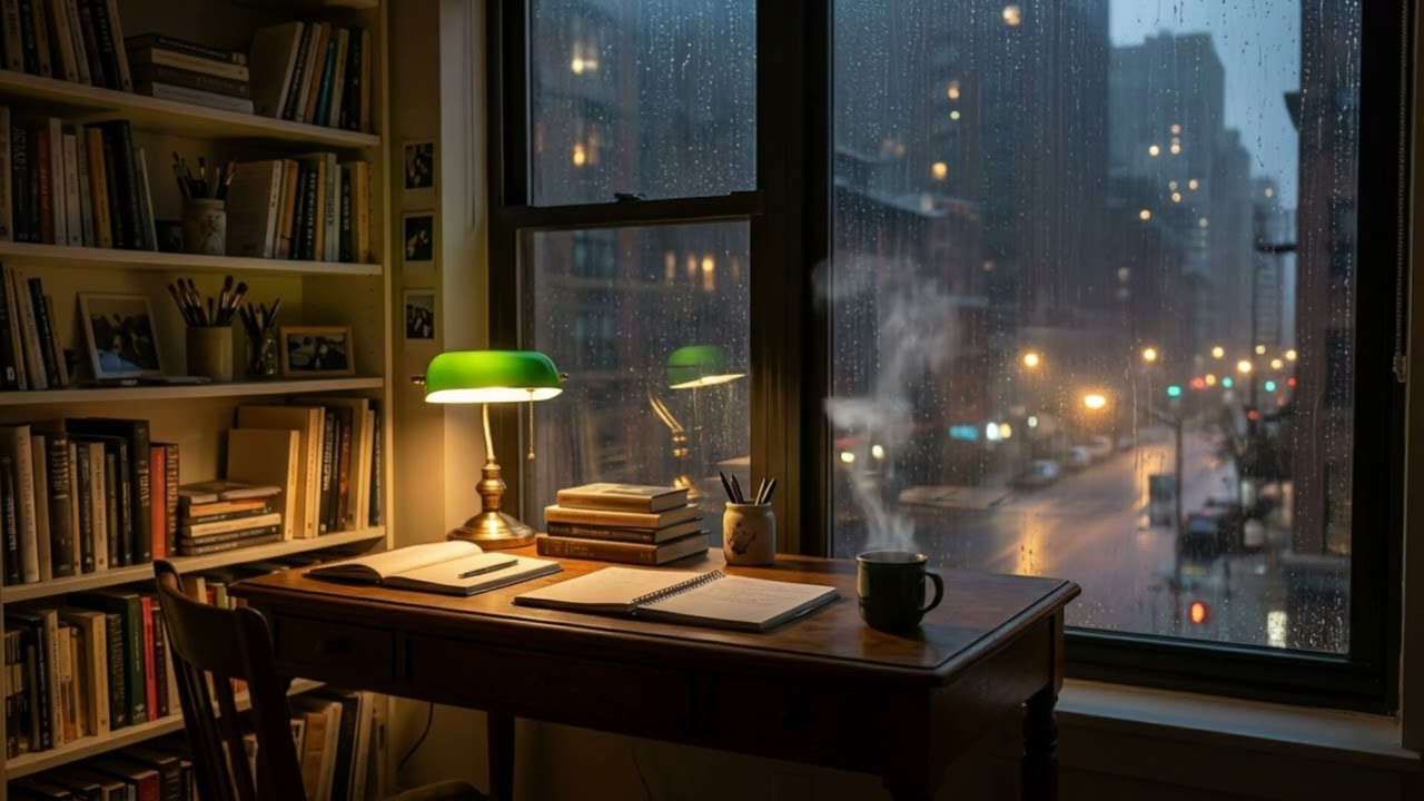 A Quiet NYC Apartment While Rain Falls Outside