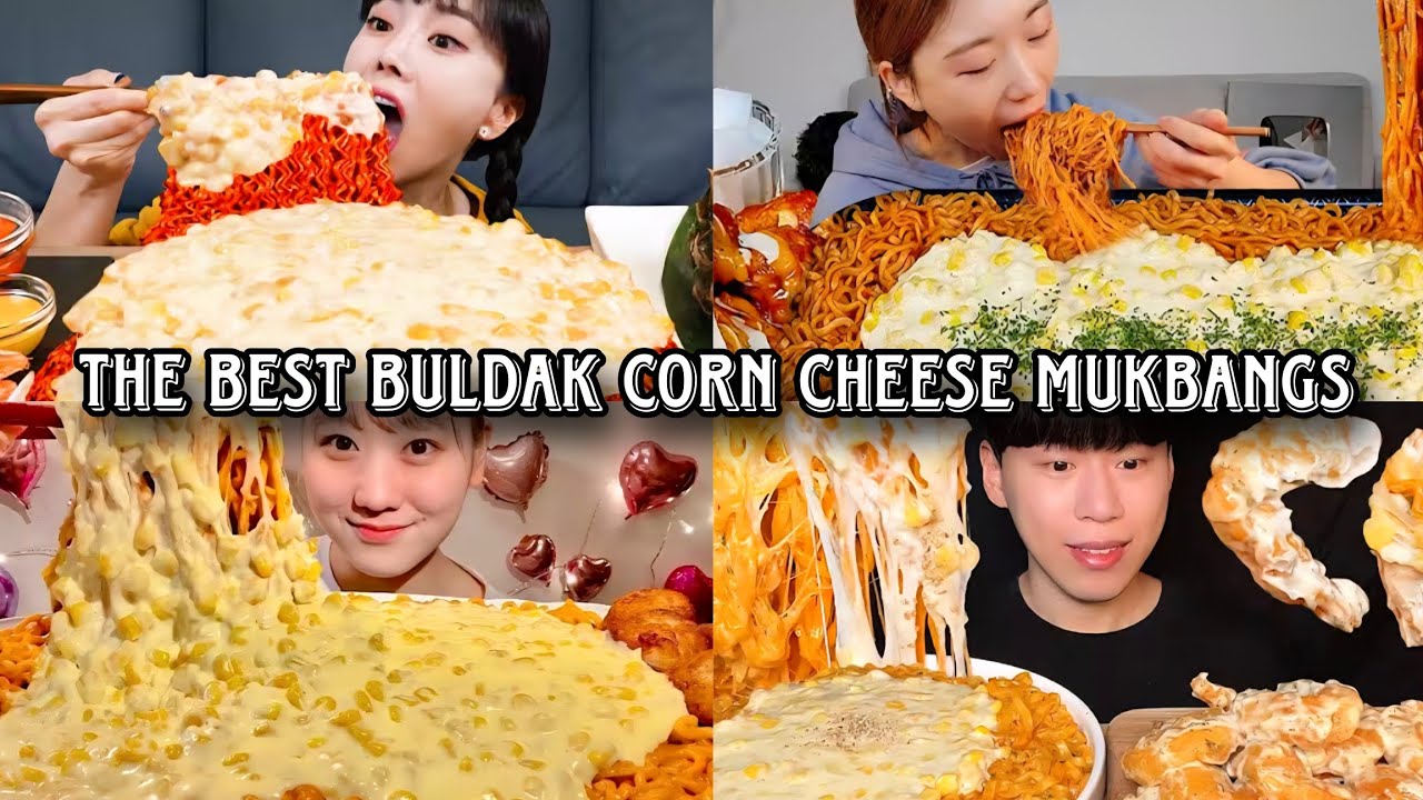 The BEST Buldak Corn Cheese Mukbangs Compilation🔥
