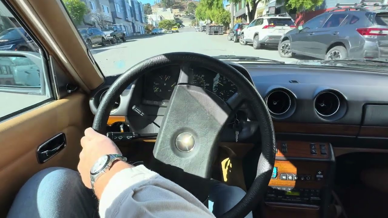 1985 Mercedes Benz 300td wagon driving through San Francisco ca