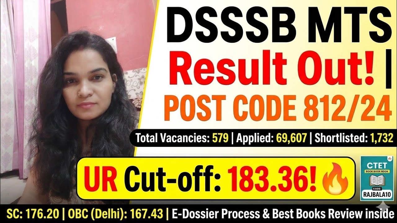 DSSSB MTS Result 2026 Out! ⚠️Post Code 812/24 Official Cutoff & E-Dossier Process🔥Why Is The Cut-...