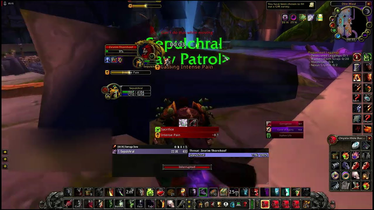WoW Classic (Anniversary) - Pre-Patch DM:E Jump Full SS Tech Warlock PoV (2026-01-19)