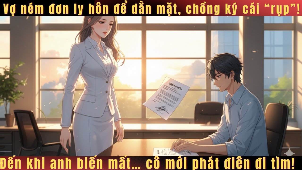 Vợ ném đơn ly hôn để dằn mặt, chồng ký cái “rụp”! Đến khi anh biến mất… cô mới phát điên đi tìm!