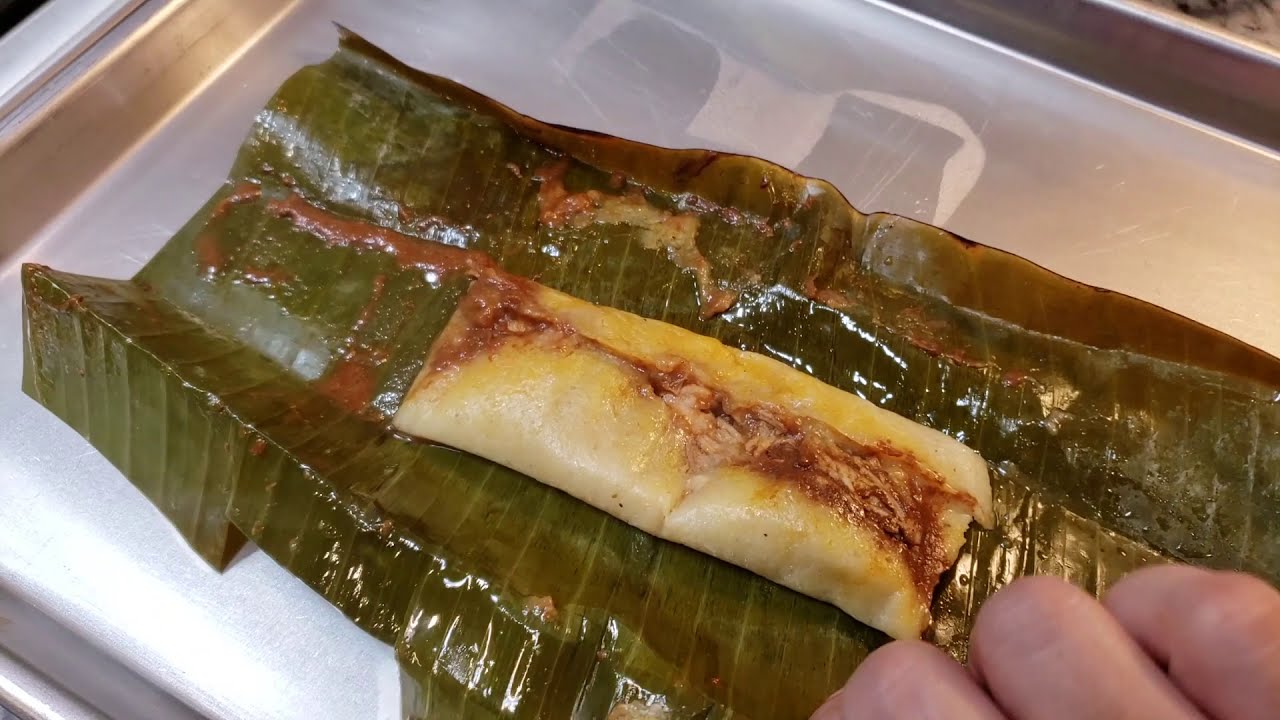 Chicken Mole Tamales Recipe | How To Use Banana Leaves For Tamales