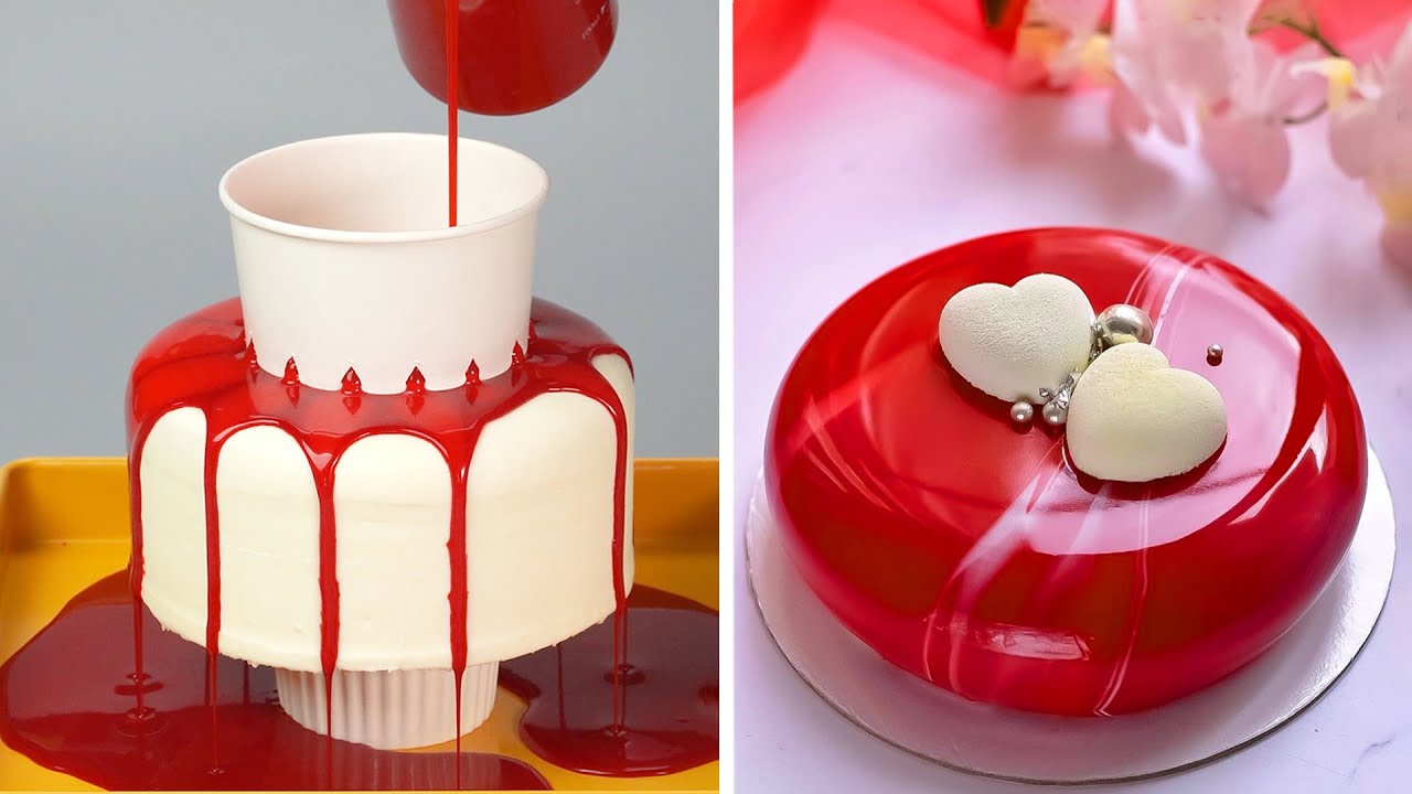 Mirror Glazed Blueberry Mousse Cake Resep - Video Kue Paling Memuaskan - Kue Yang Sangat Lezat