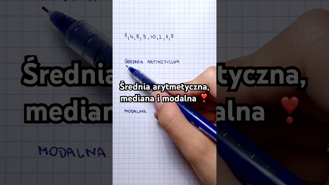 Średnia arytmetyczna, mediana i modalna ❣️