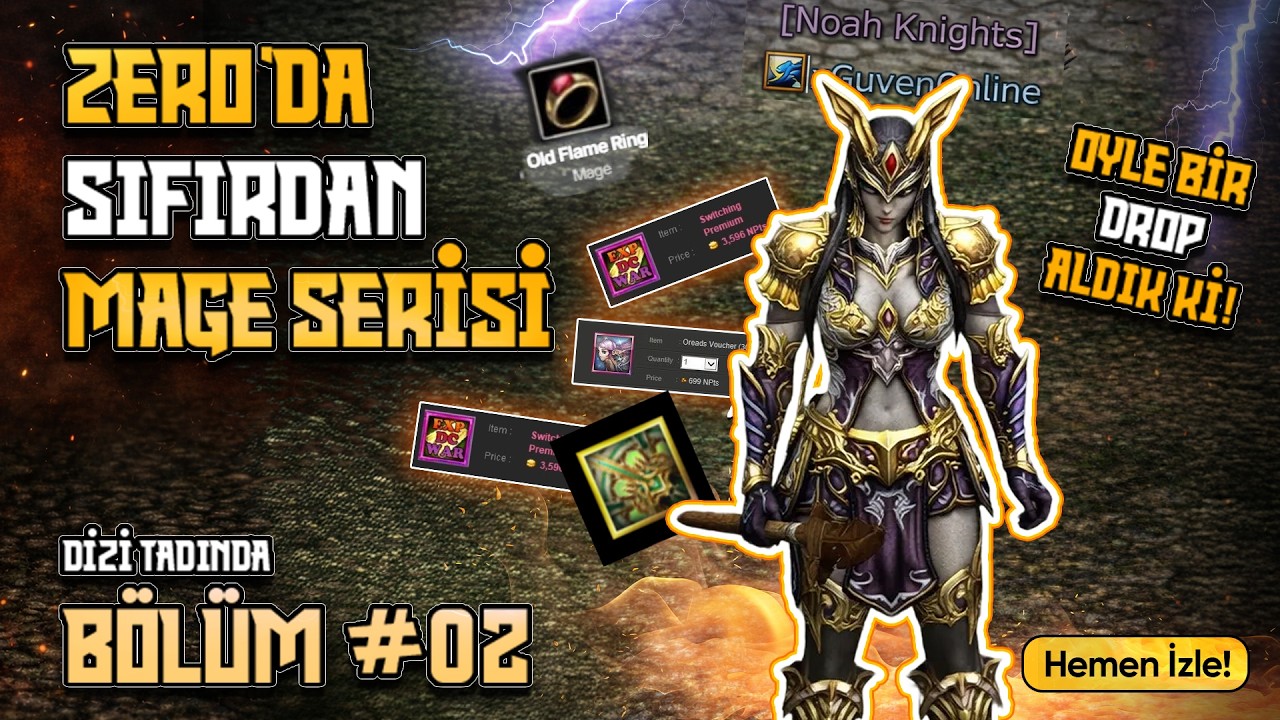 🔥 ZERO Serveri Sıfırdan Mage Serisi #2 | Efsane Drop Aldık | İnanılmaz Upgrade!💰⚡#KnightOnline #mage