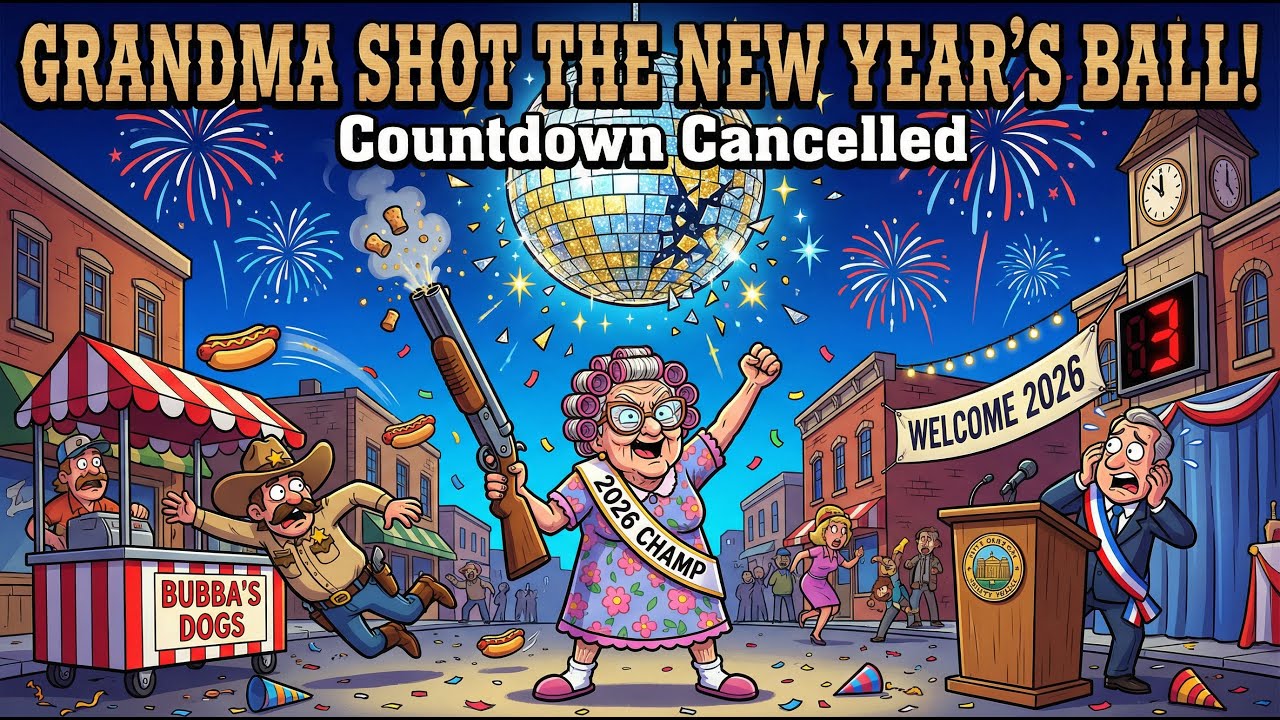 Grandma Shot the New Year’s Ball Outta the Sky (Official Lyric Video) - Funny Bluegrass Song 🎆🔫👵