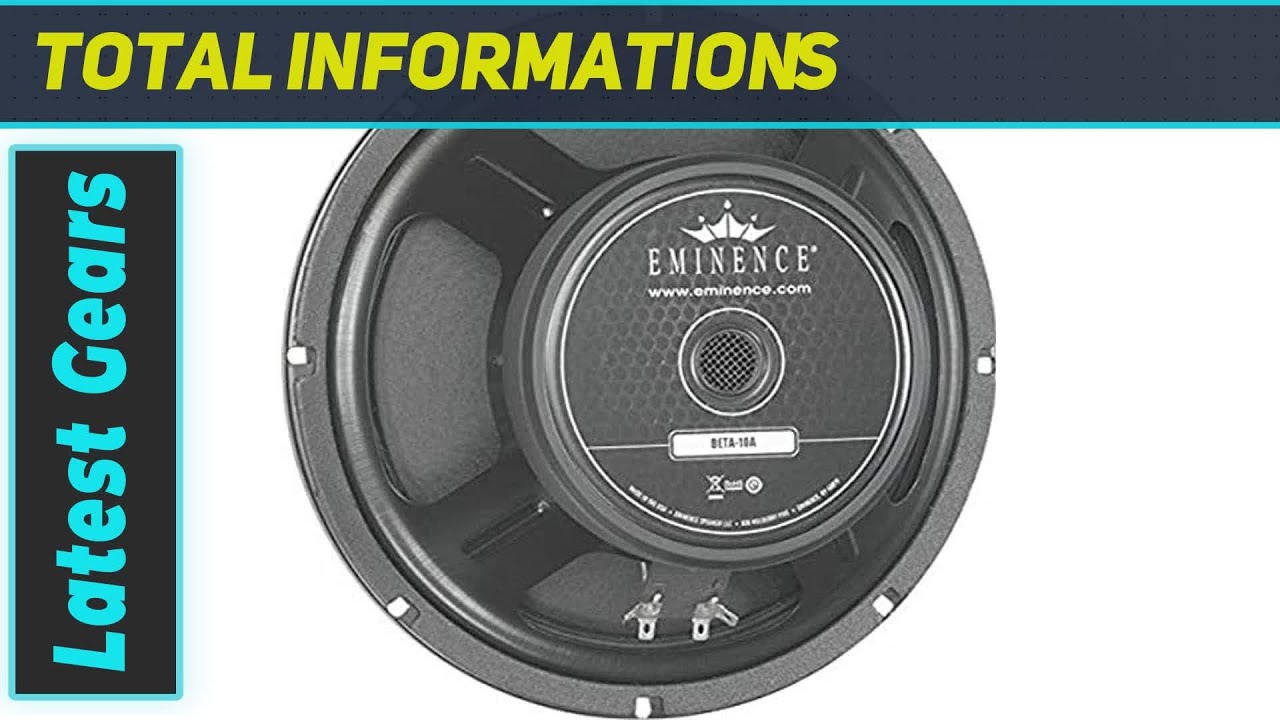 Eminence Beta 10A PA Replacement Speaker: Unleash Your Sound Potential
