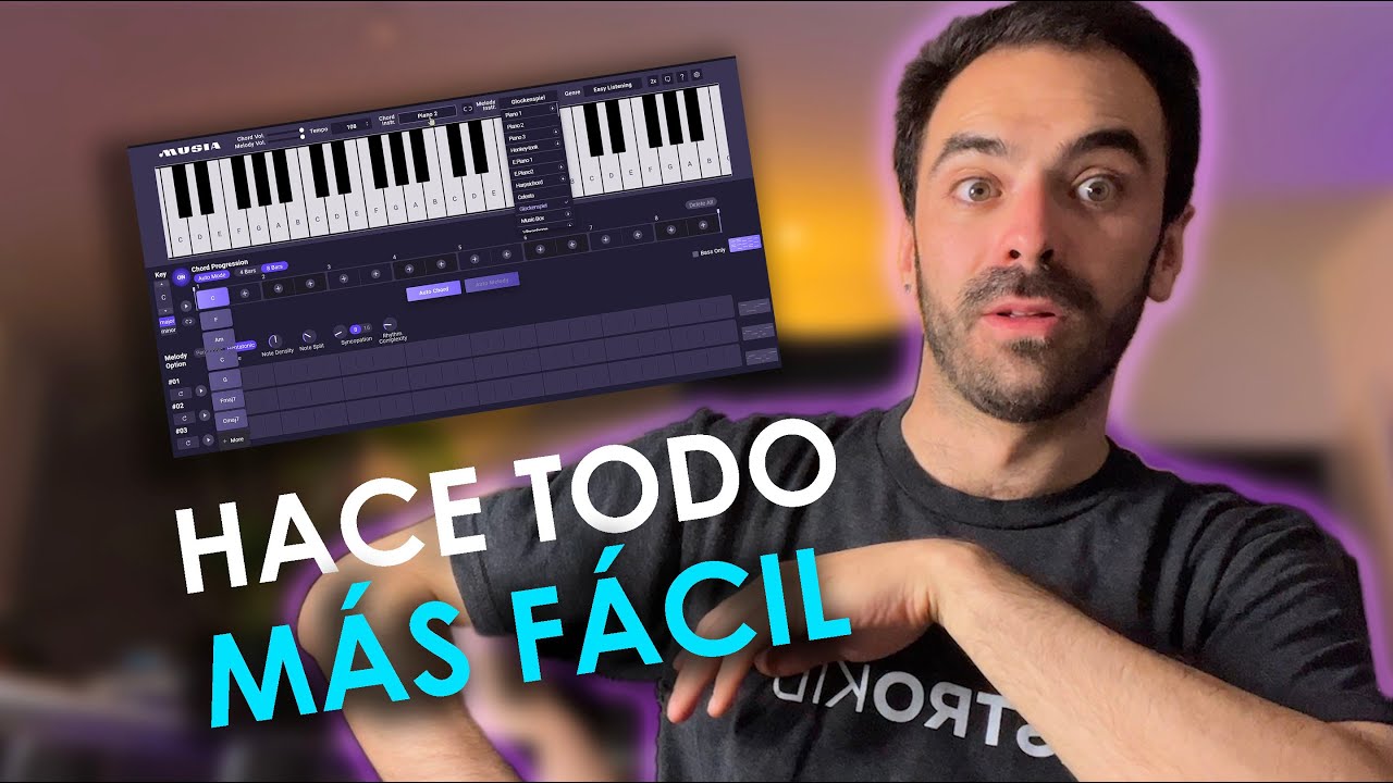 La FORMA más FÁCIL de COMPONER HITS! Acordes + bajo +melodía EN SEGUNDOS!! 🔥🔥 MUSIA Plugin