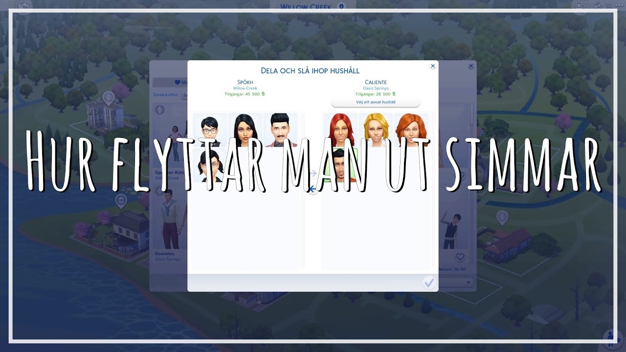 Sims 4 || Hur flyttar man ut simmar? || Tips & Trix