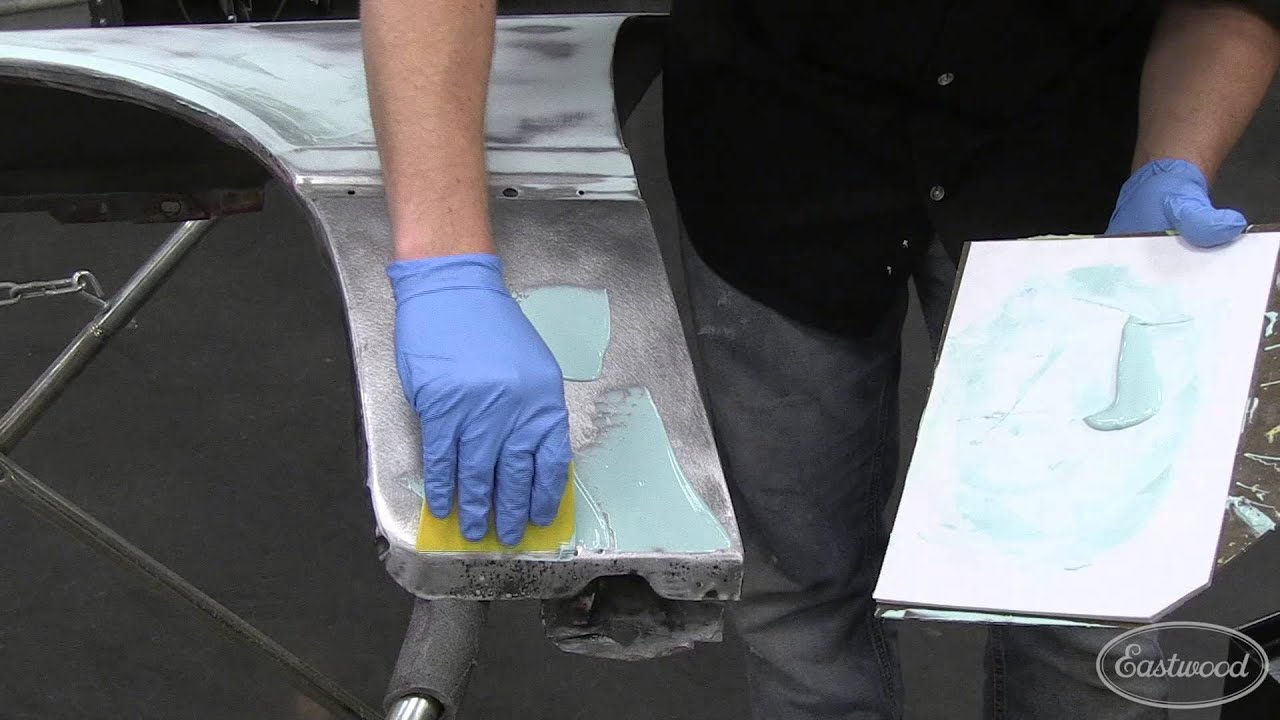 Car Rust Repair -How to Fix Rust Pits in a Fender with Glazing Putty & Rust Encapsulator at Eastwood