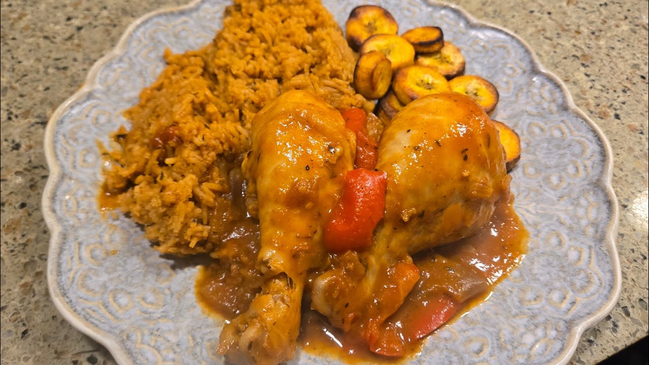 Cozy Cooking: Jollof Rice with Stewed Chicken