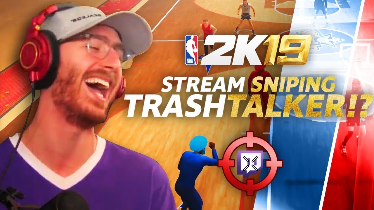 STREAM SNIPING TRASHTALKER!? - NBA2K19 Park Full Gameplay