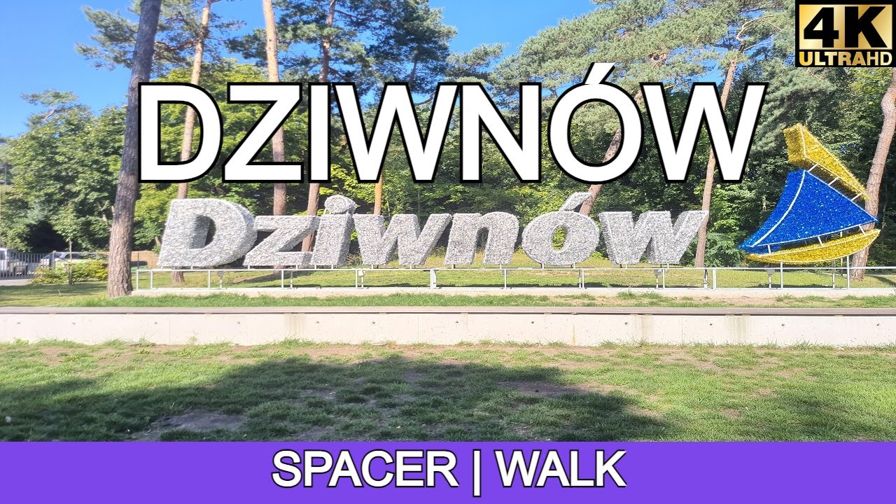 Dziwnów - Poland, walking in Dziwnów | 4K