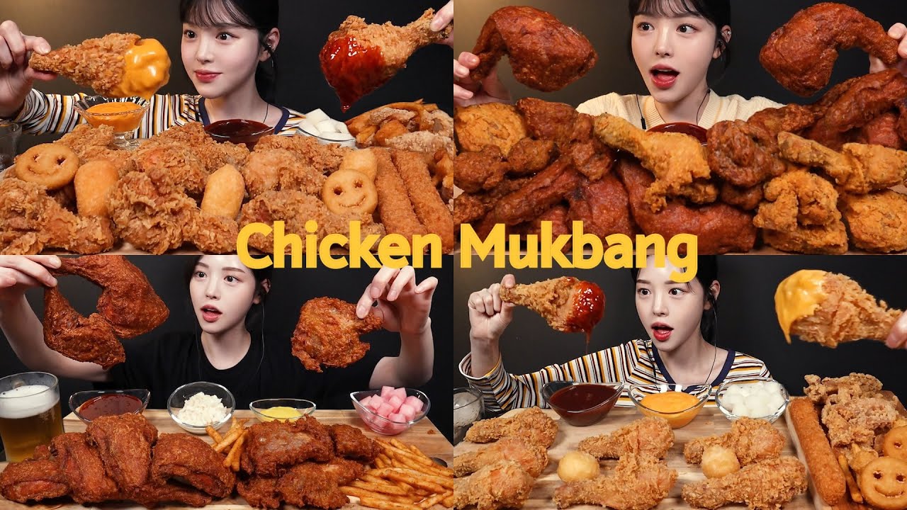 자기 전에 보는 바삭한 후라이드치킨 먹방 모음집🍗 Crispy Chicken Mukbang Asmr Compilations
