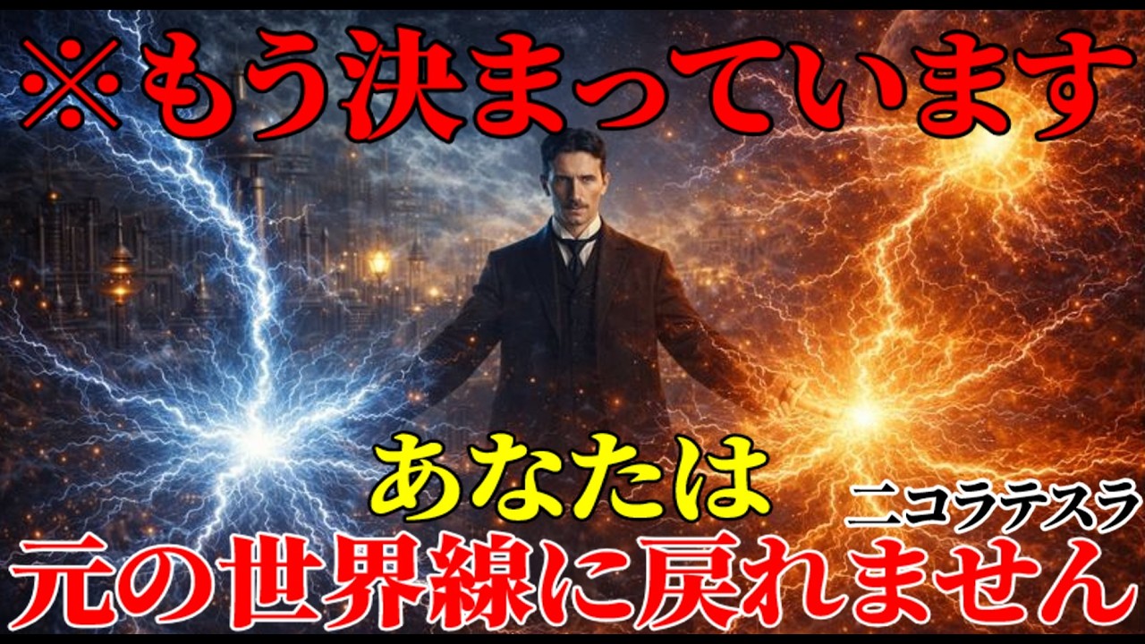 【二コラ・テスラ】※もう決まっています。この動画を見た時点であなたは、元の世界線には戻れません。｜周波数｜名言｜偉人｜成功哲学｜人生