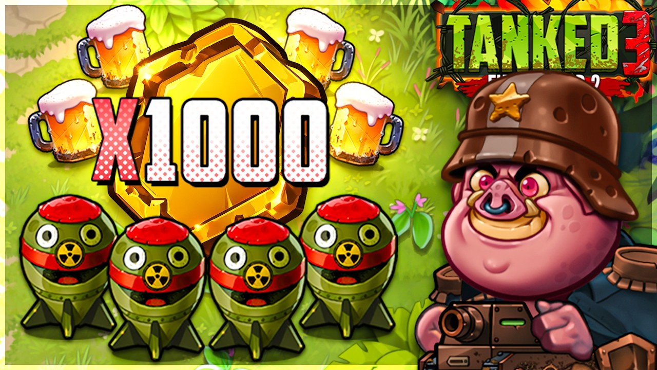 Редкая монета 1000X на слоте TANKED 3!! (1000 вращений)