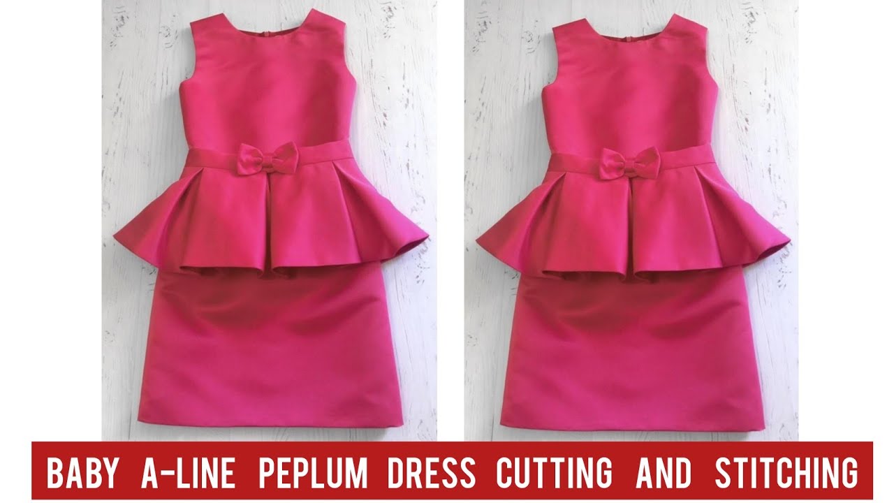 Baby Dress/Baby A-Line Peplum Dress Cutting and Stitching/5-6 Year Baby Dress Design