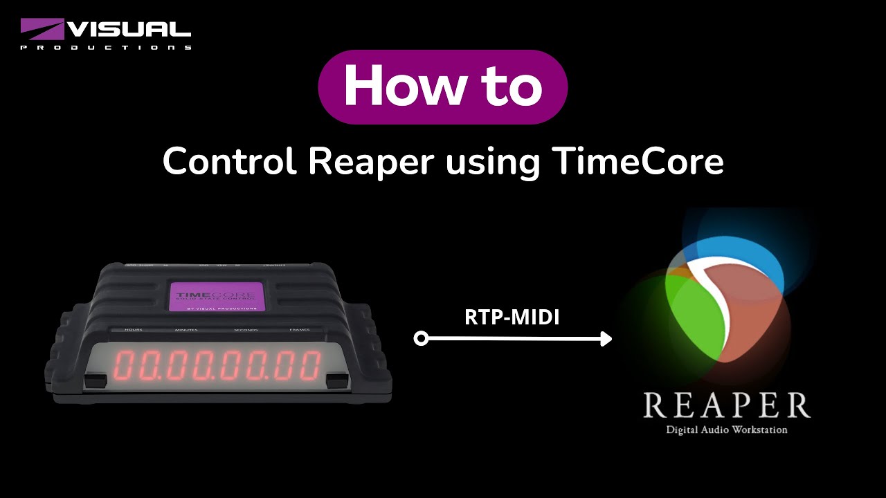 How to use TimeCore to control Reaper via RTP-MIDI