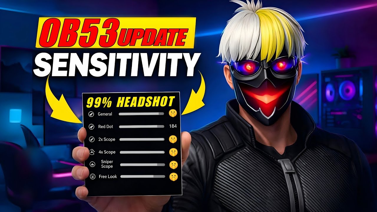 OB53 Update Sensitivity | OB53 Update Free Fire Headshot Setting | OB53 Update Free Fire Sensitivity