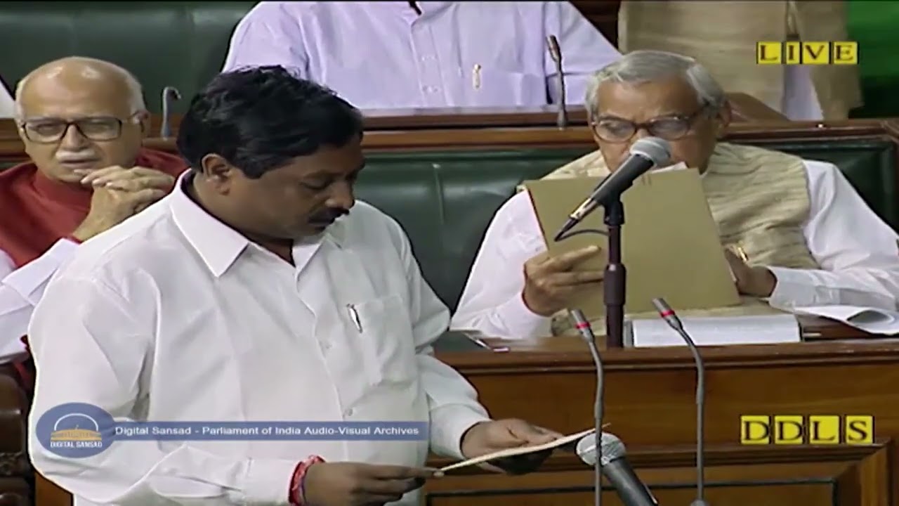 OATH OF SHRI ANANTRAO GUDHE  FOR 13th LOK SABHA IN 1999