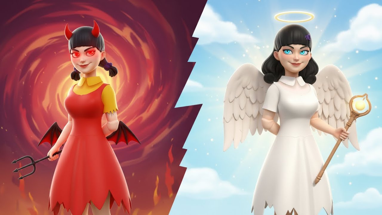 Squid Game vs Scary Teacher 3D | Choose Angel or Evil Squid Doll Embrace Good vs Bad People Decision