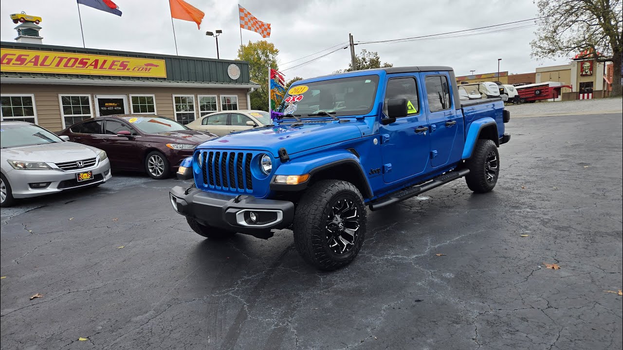 2021 Jeep Gladiator Sport S 3.6L V6 Engine Hydro Blue Pearl!   One Owner!    Link In Description!