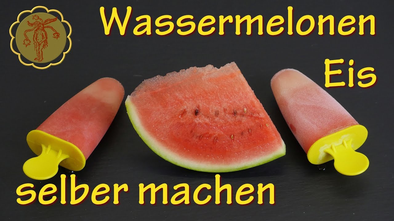 Wassermelonen-Eis selber machen - mit Slush-Ice Becher, Eis am Stiel