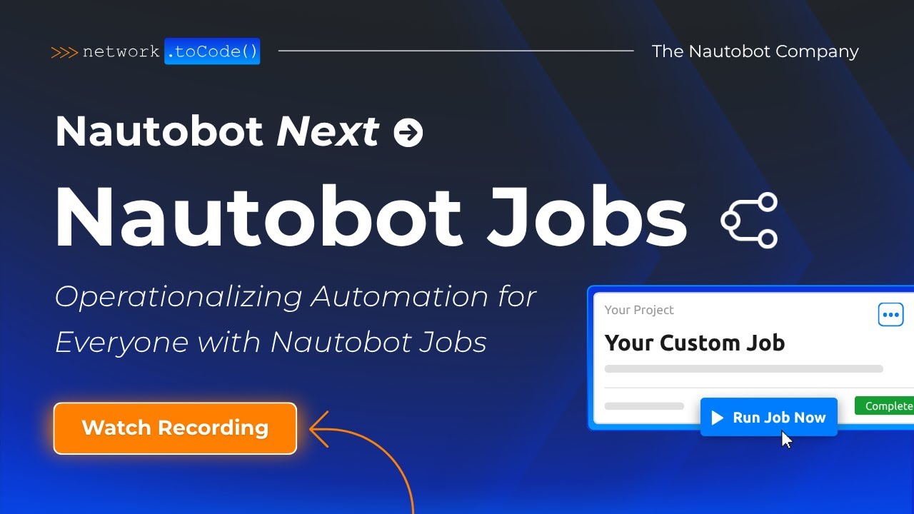 Nautobot Next: Nautobot Jobs - Streamlining Repetitive Network Tasks