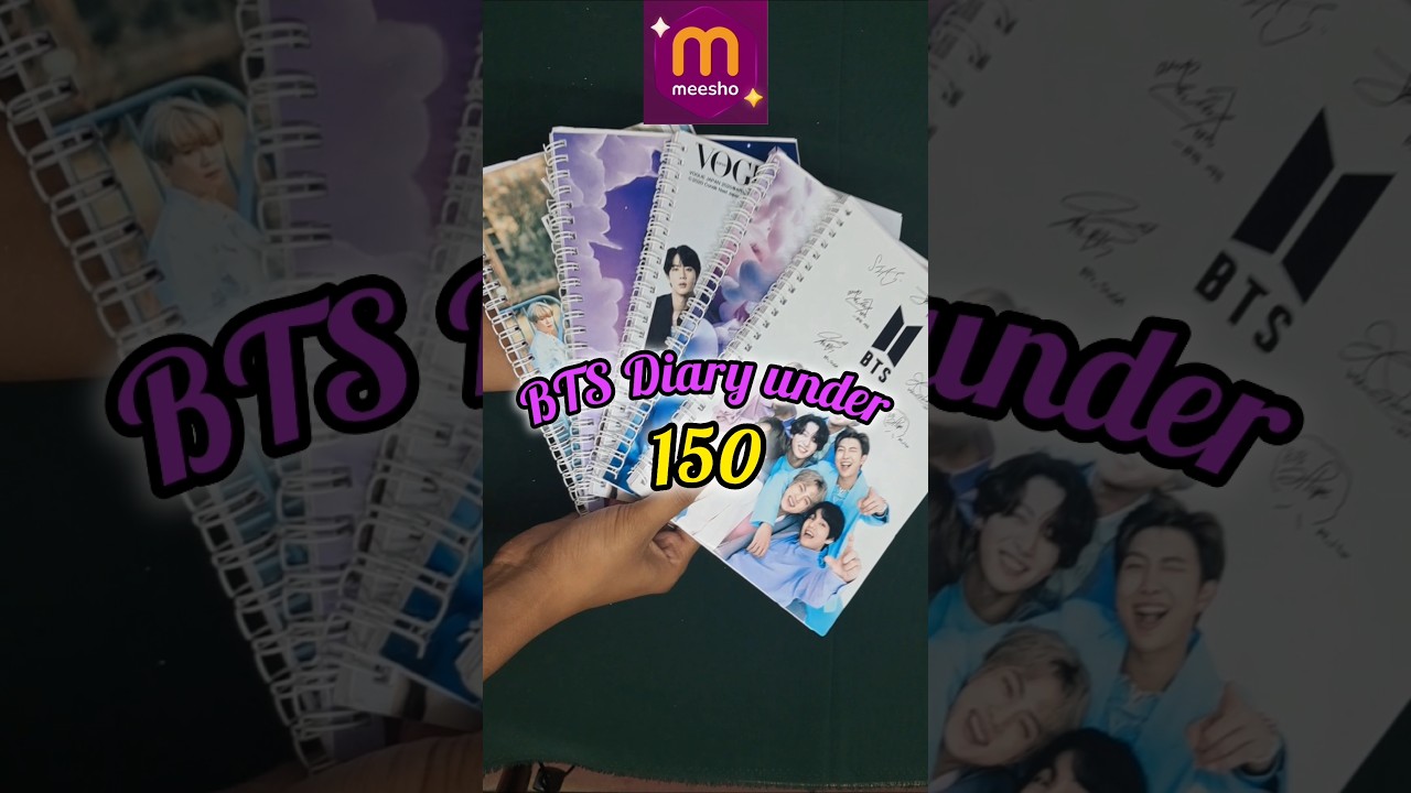 Bts diary under 150 #shorts #bts #youtubeshorts #meesho #diary  #meeshodiary #meeshodiaryhaul
