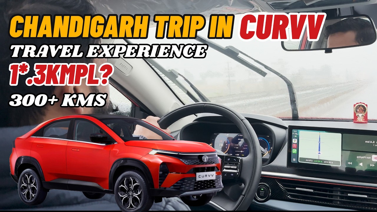Ganganagar to Chandigarh road trip on tata curvv mileage test | sunil and sonal vlogs