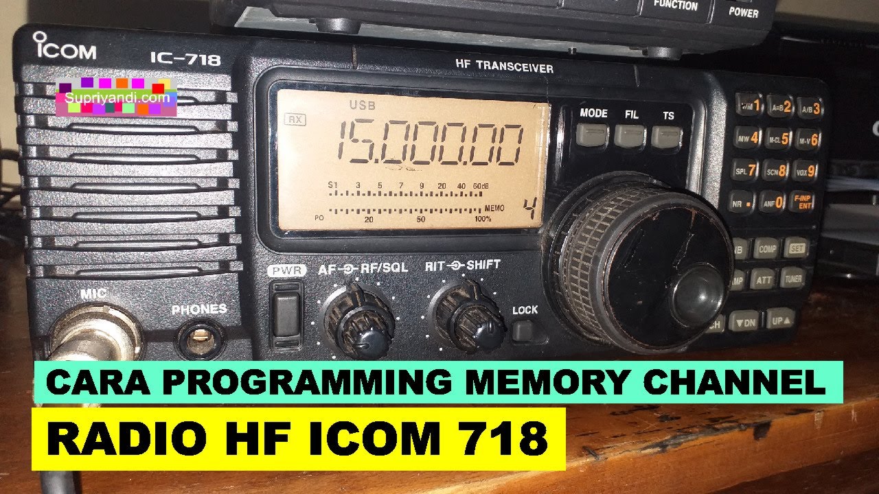 CARA Program Frekuensi di Memory Channel Radio Icom 718