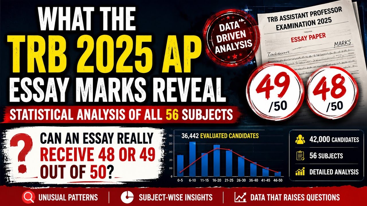 TRB AP 2025 Essay Marks: Are These Normal Evaluation Patterns? | Discrepancies explained