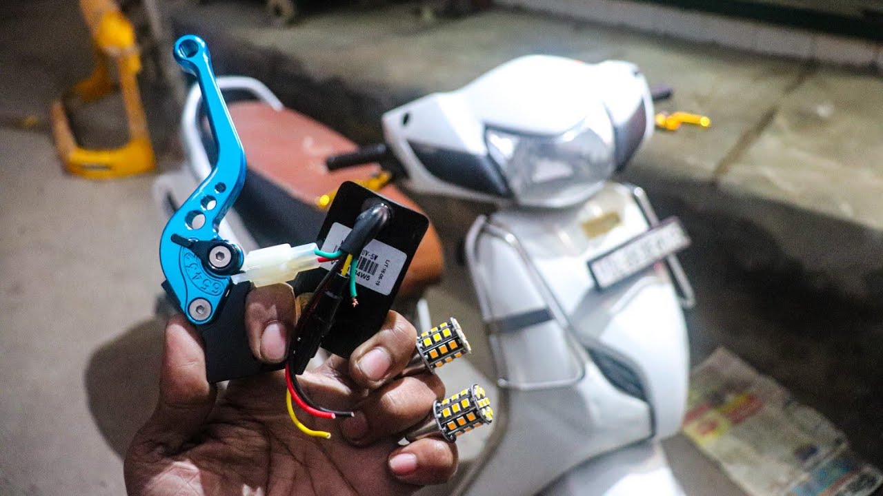 Honda Activa Modification 😍 | Moxi Lever | Led indicator Flasher | Techno Khan