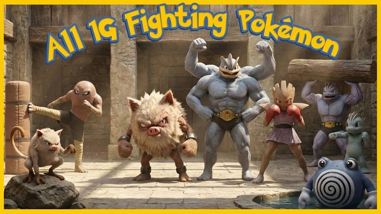 All Gen 1 Fighting Pok&eacute;mon Hyper Real Life Documentary