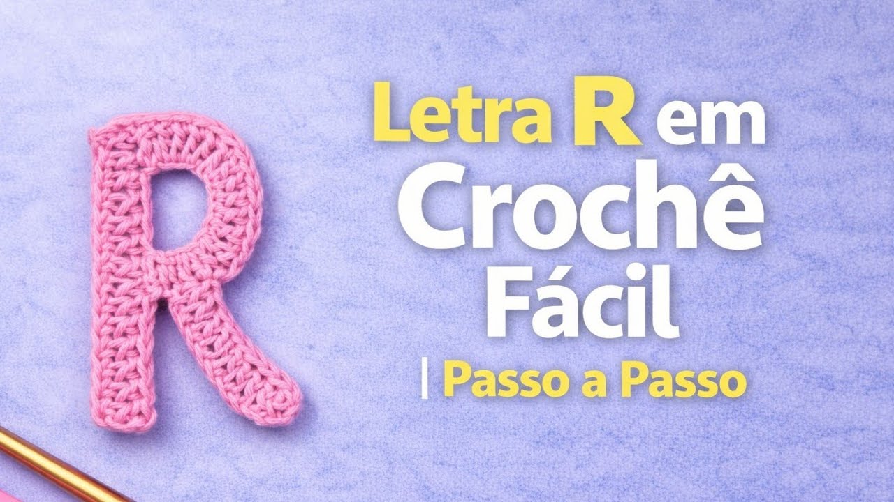 Letra R em Crochê Passo a Passo #alfabetoemcrochê #viral #crochet 